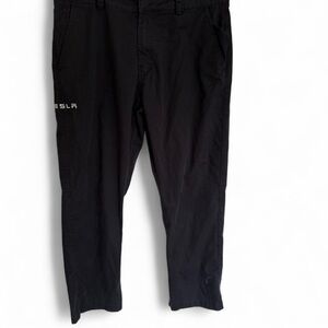 Men’s TESLA Branded Black Heavyweight Straightleg Workpant Size 38/32